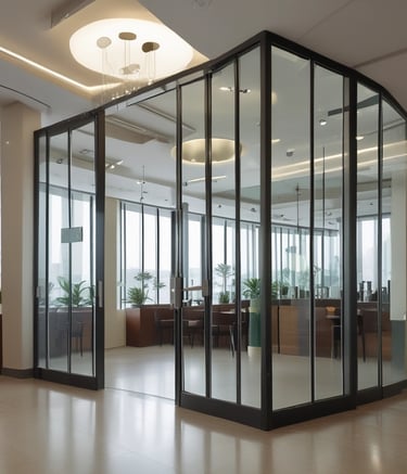 A small business owner happily reviewing their new website on a laptop in a cozy office.