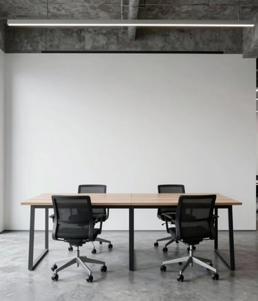 Bright, modern office space with sleek desks and natural light.