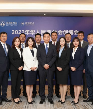 A candid shot of guests laughing under warm string lights at an evening event.