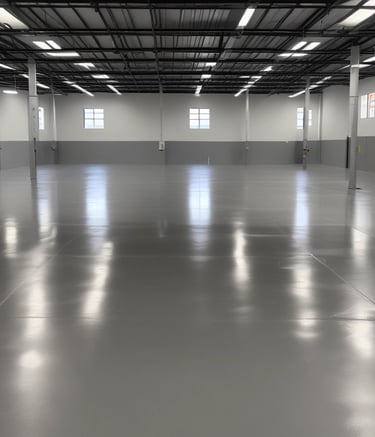 Team of painters working together on a large interior painting project