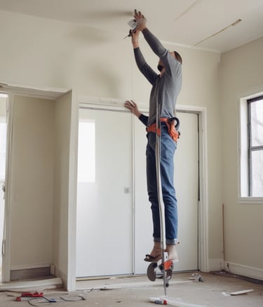 Close-up of new energy-efficient windows fitted in a residential building.