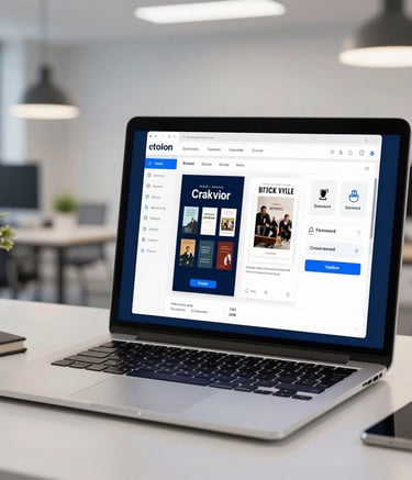 Bookforge AI creating a sleek digital ebook cover.