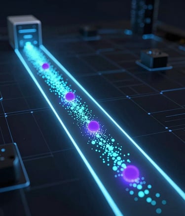 Close-up of AI agent interface managing sales leads autonomously.