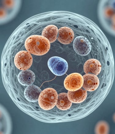 Microscopic image showing a toroidal nucleus within a cancer cell.