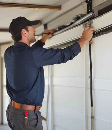 A smiling technician handing keys to a happy homeowner.