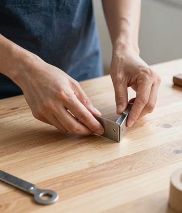 Artisan crafting eco-friendly reusable bags from natural fibers.