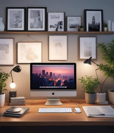 A web browser window displays a landing page for Webflow, featuring a tagline about building web content visually without coding. The background transitions from blue to pink, with various web design interfaces and tools depicted. Logos for partner companies are aligned at the bottom.