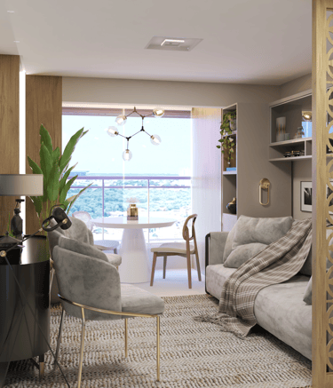 Detalhe de marcenaria planejada em apartamento funcional SP