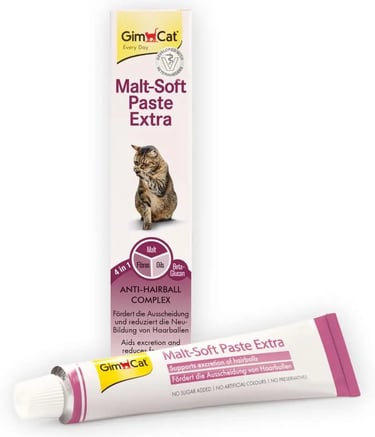 GimCat Malt-Soft Extra, pasta con malta- Anti-Hairball snack para gatos