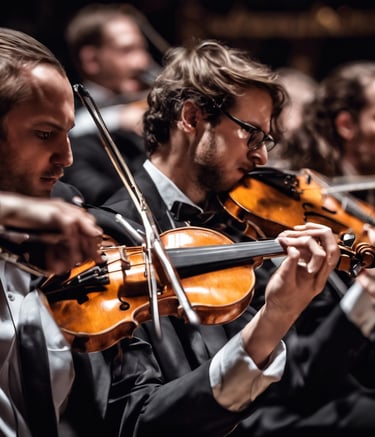 a man playing violin