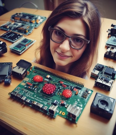 Cartes Raspberry entourant un visage pour découvrir l'intelligence émotionnelle