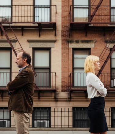 Two apartment tenants whose differences are pushed aside when faced with an unimagined adversity.