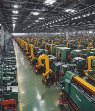 A close-up view of a precision milling machine inside a transparent chamber, likely used for crafting dental prosthetics or intricate mechanical components. The metallic parts are illuminated by a soft blue light, highlighting the machinery’s details and industrial purpose.