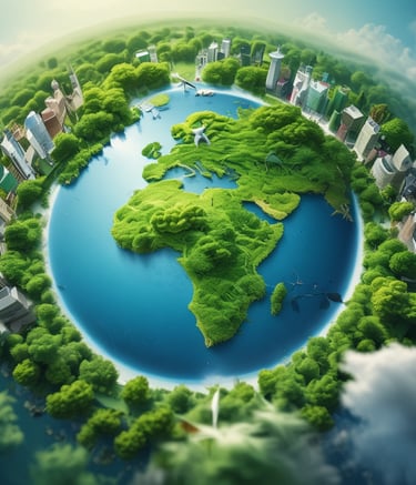 A wicker basket filled with fresh tomatoes and packaged vegetables is placed on a table. Another basket contains leafy greens, possibly kale and green peppers. The setting appears to be outdoors, and a person wearing a striped shirt is partially visible behind the produce.