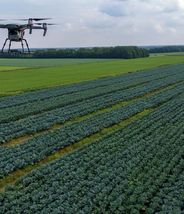 Campo fumigación Dron
