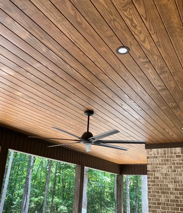 Specialty outdoor lighting project that made a huge difference in this home's entertaining area.