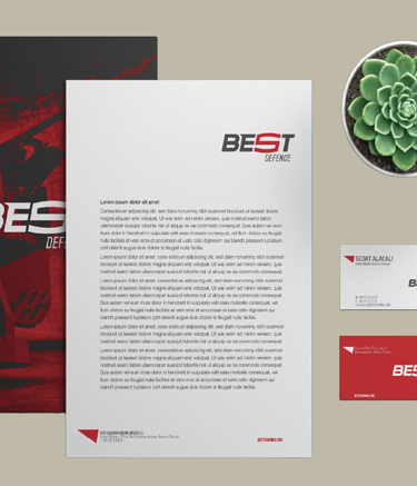 Best Defence markasının kurumsal kimlik çalışması