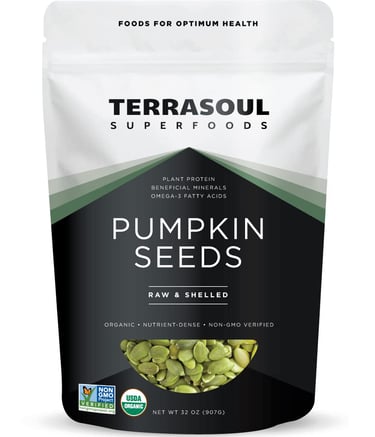 a bag of pumpkin seeds and pumpkin seeds