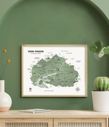 Carte Serre-Ponçon Zéro Cinq Design