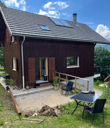 jardin avant la réalisation d'une terasse