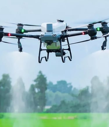 drone spraying crops