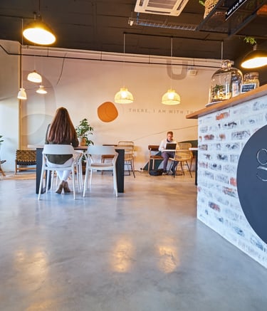 Renocrete Cloud Grey floor finish, modern cementitious coating for sleek minimalist interiors installed by Tswanacrete.