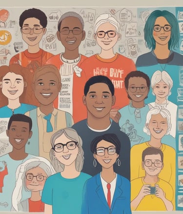 A black and white poster is taped to a pole, containing text about ways to help social justice causes. The poster mentions donating to various funds, signing petitions, getting educated on issues, and using personal privilege to speak up.