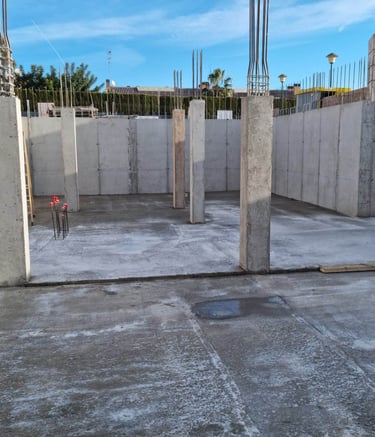 pilares de hormigón