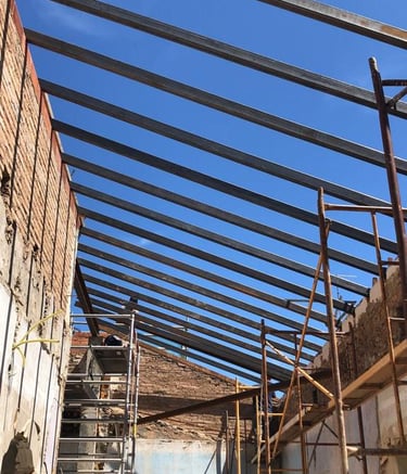 rehabilitación de cubierta metálica
