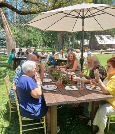group dining outside