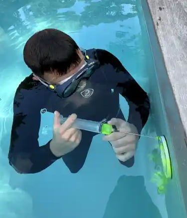 Teste de l'étanchéité a l'encre