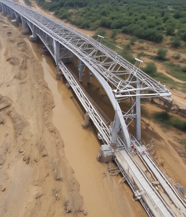 A laptop displaying a webpage with the text 'I design and develop experiences that make people's lives simple.' is placed on a wooden table. It is set in an outdoor seating area with white furniture and greenery in the background. The setting appears to be calm and conducive to work or relaxation.