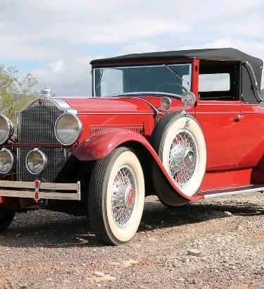 Vintage vehicle preparing for auction