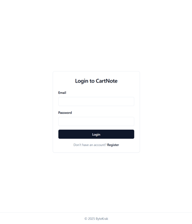 a login to carton note pad with a login