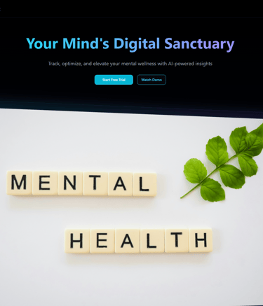 a person holding a piece of wood blocks with the words mental mental health