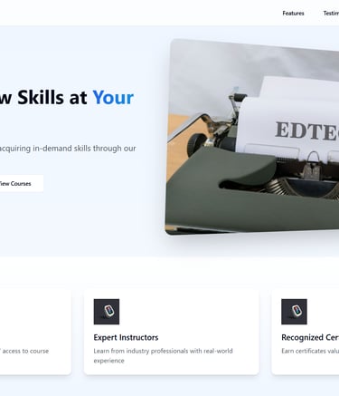 a type of website design for edtech