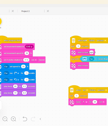 Screenshot of LEGO Education IDE