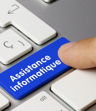 Bouton assistance informatique