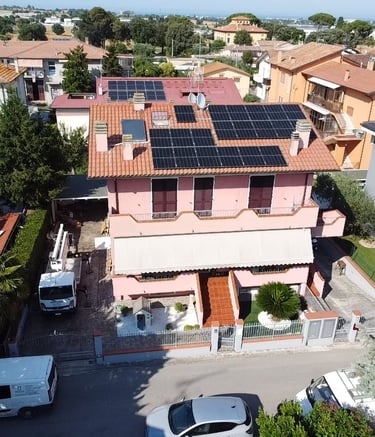 a house with solar panels installed on the roof