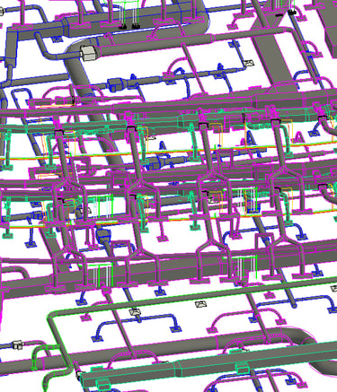 Plans 3D réseaux de ventilation