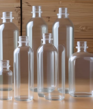 Plastic bottles ,different sizes