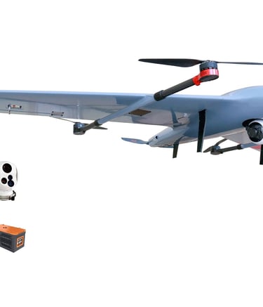 AI-powered search and rescue drone with thermal imaging and EO IR payload systems