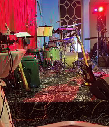 Evolution Band live show with full stage lighting in Toronto