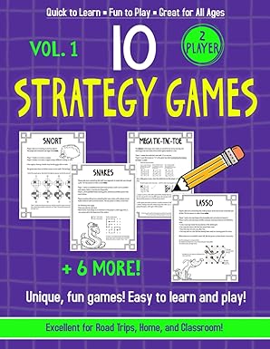 paper and pencil games for kids book on amazon.com