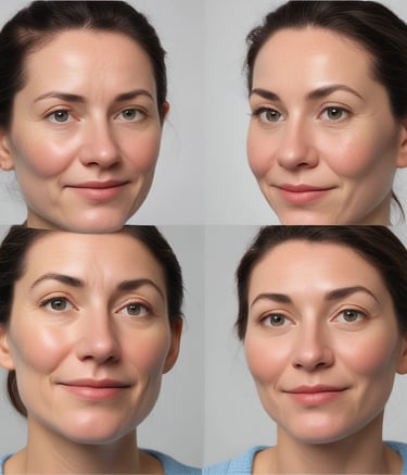 A serene treatment room with soft lighting and elegant decor.