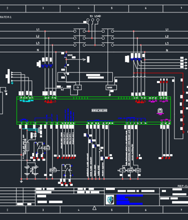 ATS Panel wiring Diagram with module,