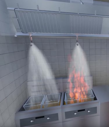 🍳 أنظمة إطفاء المطابخ (Kitchen Fire Suppression)