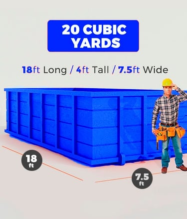 20 yards dumpster size