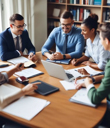 A group of students and several adults are gathered in a school courtyard in uniform. A yellow, blue, and red flag is visible.