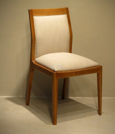 silla madera tapizada diseno